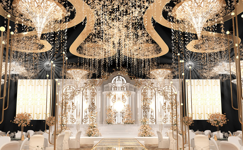 呼玛花木兰喜事汇金色大厅效果展示